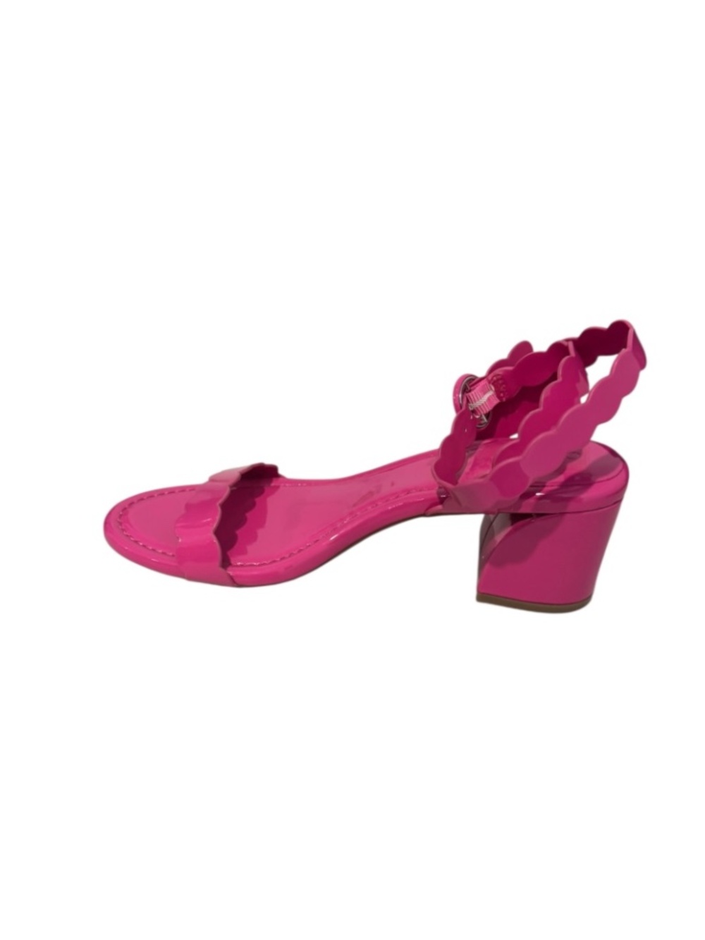 On 34th Women's Pathina Scalloped Block Heel Sandals, Fuchsia Size 7 - NWB - Picture 3 of 4